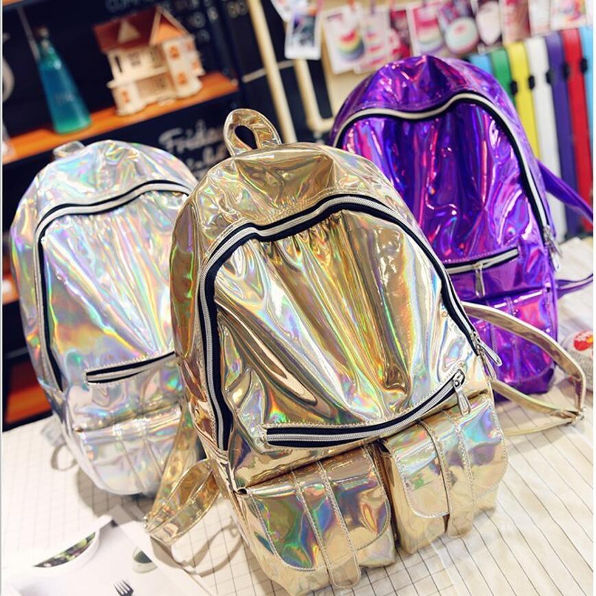 Fashion-backpack-Women-Shoulder-font-b-Bags-b-font-Silver-Hologram-Laser-School-Backpacks-Men-leather