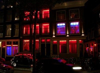 Район красных фонарей в Амстердаме